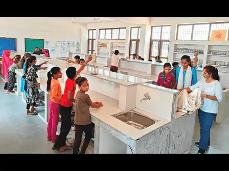 students engaged in a classroom activity