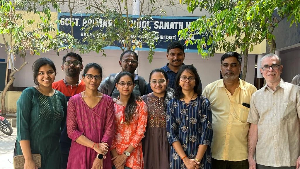 Volunteers after conducting a session in a school