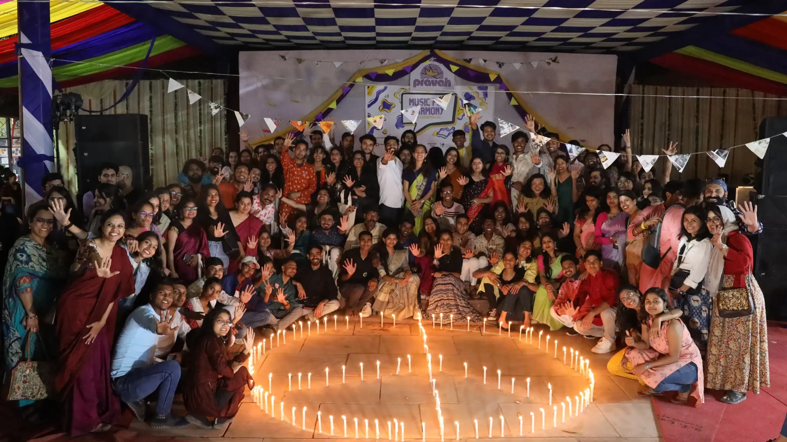 At the 'Music for Harmony' event of Pravah which is co-designed and co-led by SMILE interns along with Pravah facilitators